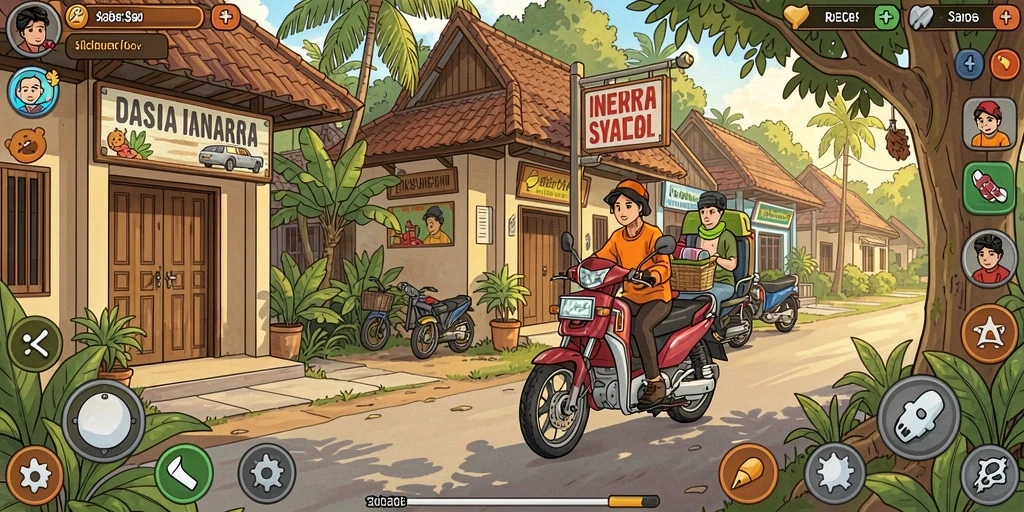 Gambaran karakter utama yang siap untuk berpetualang.