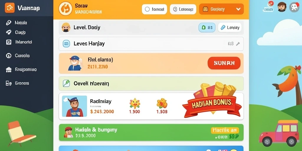 Tampilan awal game MENARA4D dengan menu yang intuitif.