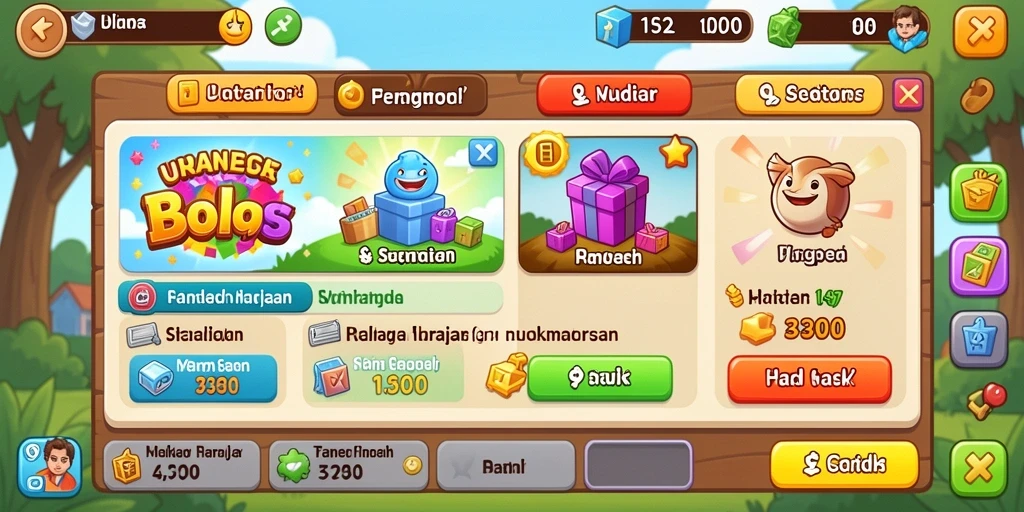 Tampilan antarmuka yang ceria dan ramah pengguna.