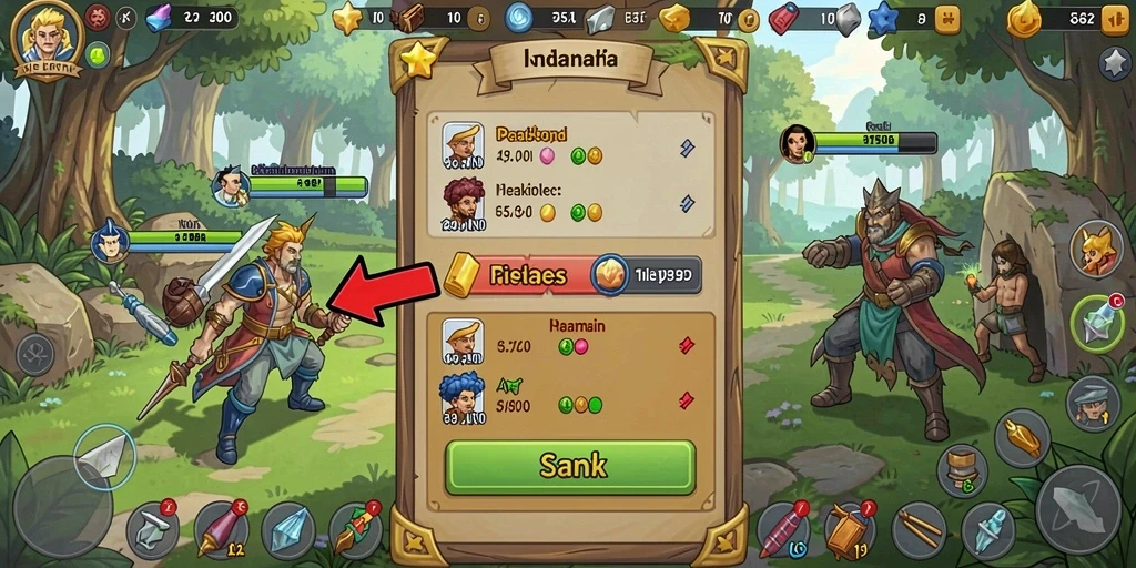 Screenshot menunjukkan karakter utama dalam aksi.
