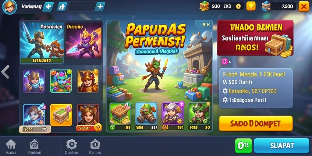 Tampilan level pertama yang menarik dan penuh warna.