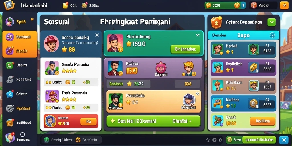 Menampilkan karakter utama dalam aksi seru.